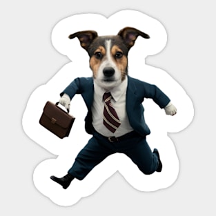 Corporate Canine: The Hustling Hound Sticker